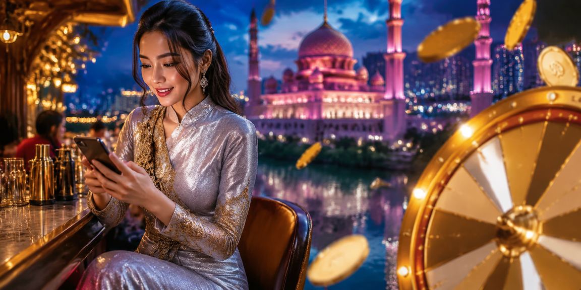 Permainan roulette bergaya batik di Putrajaya menggambarkan pengalaman kasino digital moden di platform 1800s